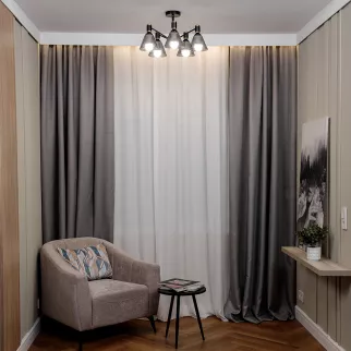 Люстра потолочная 5х60 Вт Е27 черный NEODECO Грей