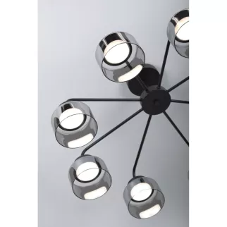 Люстра потолочная 8х15 Вт GX53 (LED) черный Rivoli Марко