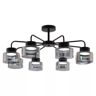 Люстра потолочная 8х15 Вт GX53 (LED) черный Rivoli Марко