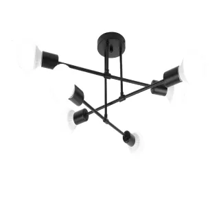 Люстра потолочная 6х60 Вт Е27 черный IN HOME Лофт