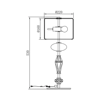 Настольная лампа 2х40 Вт Е14 NEODECO Тодэс золото
