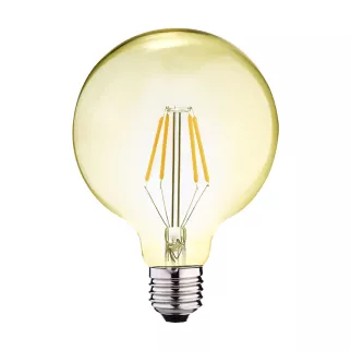 Светодиодная лампа Voltega Винтаж 8 Вт Е27/G125 филаментная золотая теплый свет