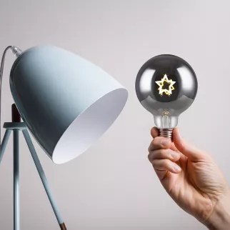 Светодиодная лампа Voltega Звезда 3 Вт Е27/G95 филаментная дымчатая теплый свет