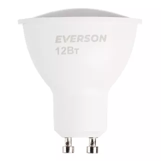 Светодиодная лампа EVERSON 12 Вт GU10 холодный свет