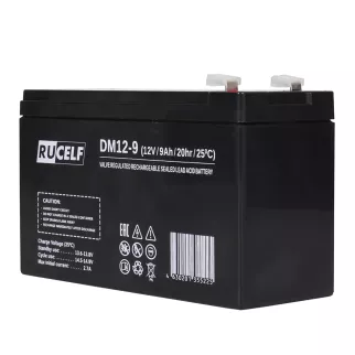 Аккумулятор свинцовый 12 В 9 А/ч RUCELF