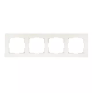 Рамка EVERSON Кватро 4 поста белая матовая