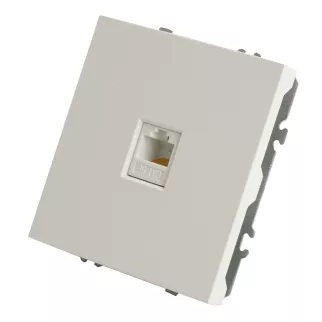 Розетка компьютерная RJ45 STEKKER Эмили без рамки белый фарфор