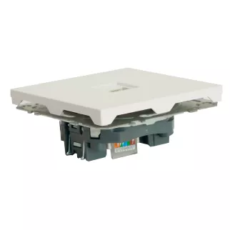 Розетка компьютерная RJ45 STEKKER Эмили без рамки белый фарфор