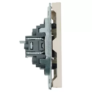 Розетка компьютерная RJ45 кашемир без рамки STEKKER Эмили