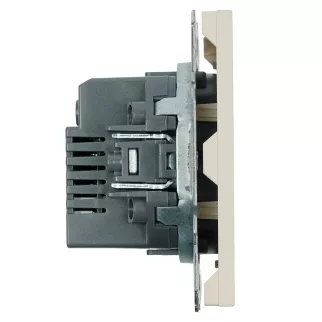 Розетка USB двойная A+C 20 Вт кашемир без рамки STEKKER Эмили