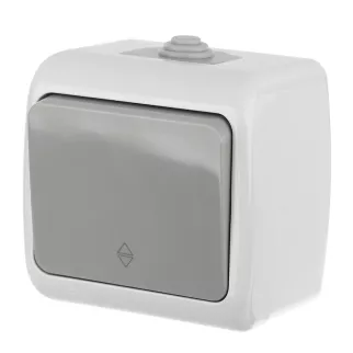 Выключатель проходной одноклавишный EKF Мурманск серый