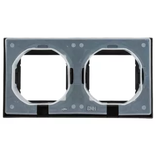 Рамка SE Атлас Дизайн AQUA 2 поста IP44 карбон