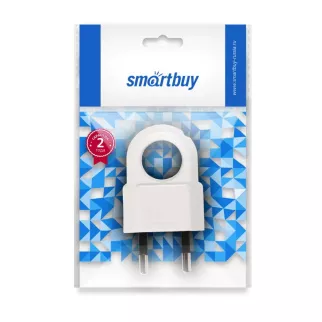 Вилка без заземления плоская 6 А Smartbuy