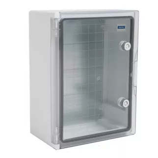 Корпус навесной пластиковый прозрачная дверь ABS 400х300х165 мм IP65 DYNEL ЩМПп