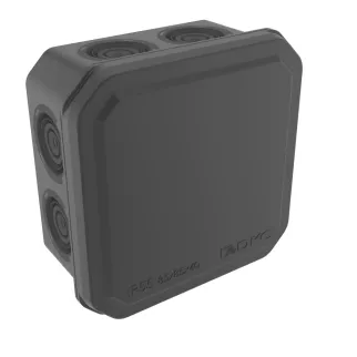 Коробка распределительная открытой установки 85х85x40 мм черная IP55 DKC