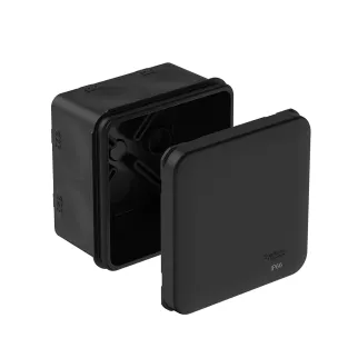 Коробка распределительная открытой установки черная 70x70x42 мм IP66 SE