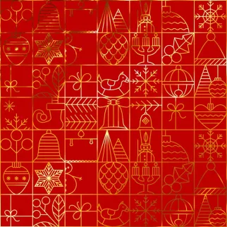 Бумага упаковочная 70х100 см красная 95213