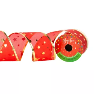 Лента декоративная 6,3x270 см красная 93262