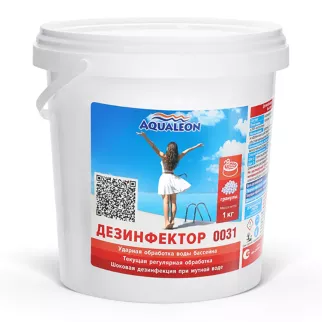 Хлор быстрый для бассейна 1 кг Дезинфектор AQUALEON