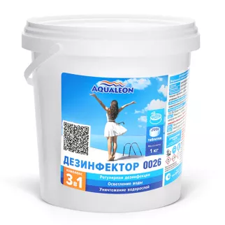 Хлор медленный для бассейна 200 г Дезинфектор AQUALEON