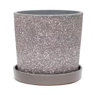Горшок керамический Дакар серый d11 см h10 см 0,9 л