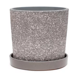 Горшок керамический Дакар серый d14 см h13 см 1,8 л