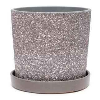 Горшок керамический Дакар серый d18 см h16 см 3,5 л