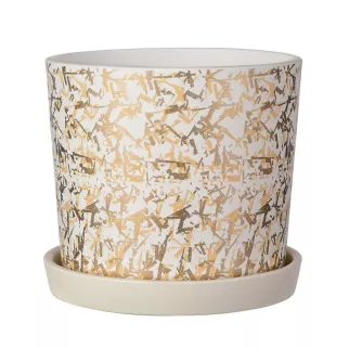 Горшок керамический Дубай белый d11 см h10 см 0,8 л