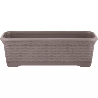 Горшок пластиковый InGreen Rattan 55х22х18 см 10 л французский платан