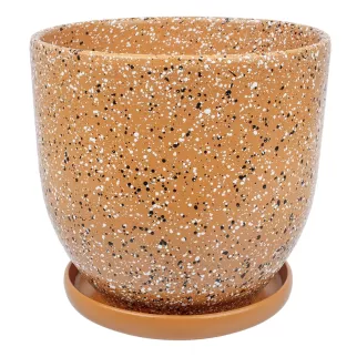Горшок керамический Терраццо терракотовый d21,5 см h20 см 4,7 л