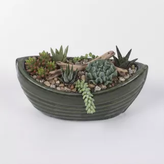 Горшок уличный керамический морозостойкий Лодочка 34x21x13,5 см Cermax