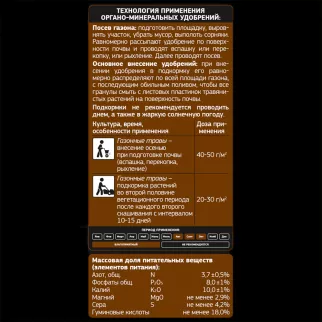 Удобрение для газона органоминеральное Осень FERTIKA 8 кг