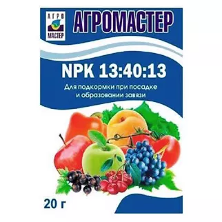 Удобрение для подкормки при посадке и образовании завязи АГРОМАСТЕР 20 г