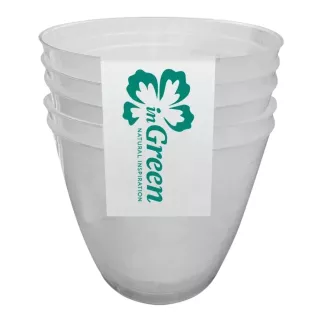 Горшок для рассады d11,3 см h11,3 см 0,7 л InGreen прозрачный 5 шт