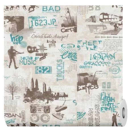 Обои бумажные 10х0,53 м МОФ Граффити 6266-3