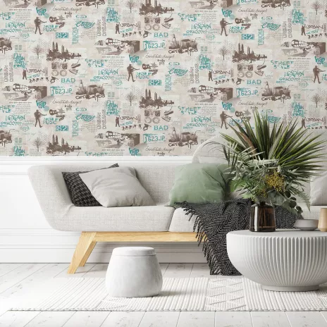 Обои бумажные 10х0,53 м МОФ Граффити 6266-3