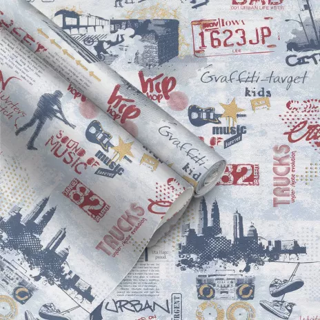 Обои бумажные 10х0,53 м МОФ Граффити 6266-6