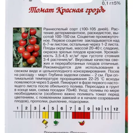 Томат Красная гроздь 0,1 г