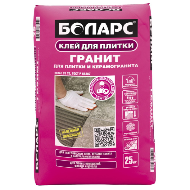 klej dlya plitki bolars granit 25 kg
