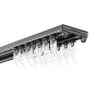 Потолочный карниз NEODECO алюминиевый 2-рядный 180 см черный - baucenter.ru