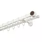 Карниз раздвижной 2-рядный NEODECO Circle d25/28 мм и d16/19 мм белый матовый 1,6-3 м - baucenter.ru