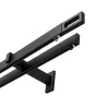 Карниз металлический 2-рядный Фрейм Хай-тек черный 2 м - baucenter.ru