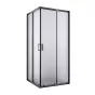 Душевое ограждение FLUMEN Ems Black 80х80х195 см стекло pear черный профиль - baucenter.ru