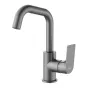 Смеситель для раковины FLUMEN DESIGN Orlean поворотный излив графит - baucenter.ru