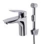 Смеситель для раковины FLUMEN DESIGN Rimini с гигиеническим душем хром - baucenter.ru