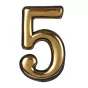 Номер на дверь 5 самоклеящийся пластик, золото Ликчел - baucenter.ru