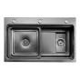 Мойка кухонная стальная функциональная черная 750x460х220 мм KITRO - baucenter.ru