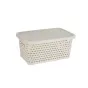 Корзина для хранения IDEA Ротанг с крышкой 18,5x12,6x28 см 4 л белая - baucenter.ru
