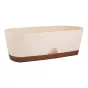 Балконный ящик пластиковый WOOD сливочный/бук 40х17х13,3 см 6 л - baucenter.ru