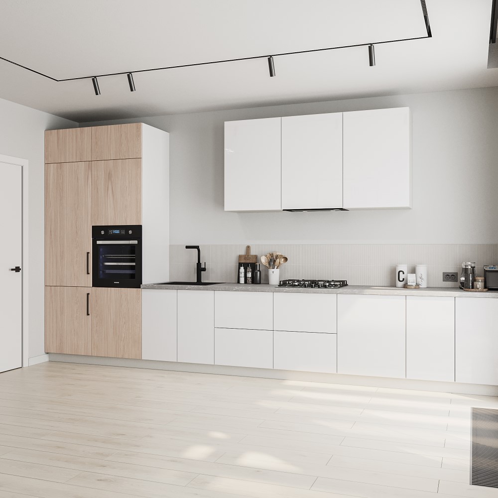 Моно светло-серый глянец